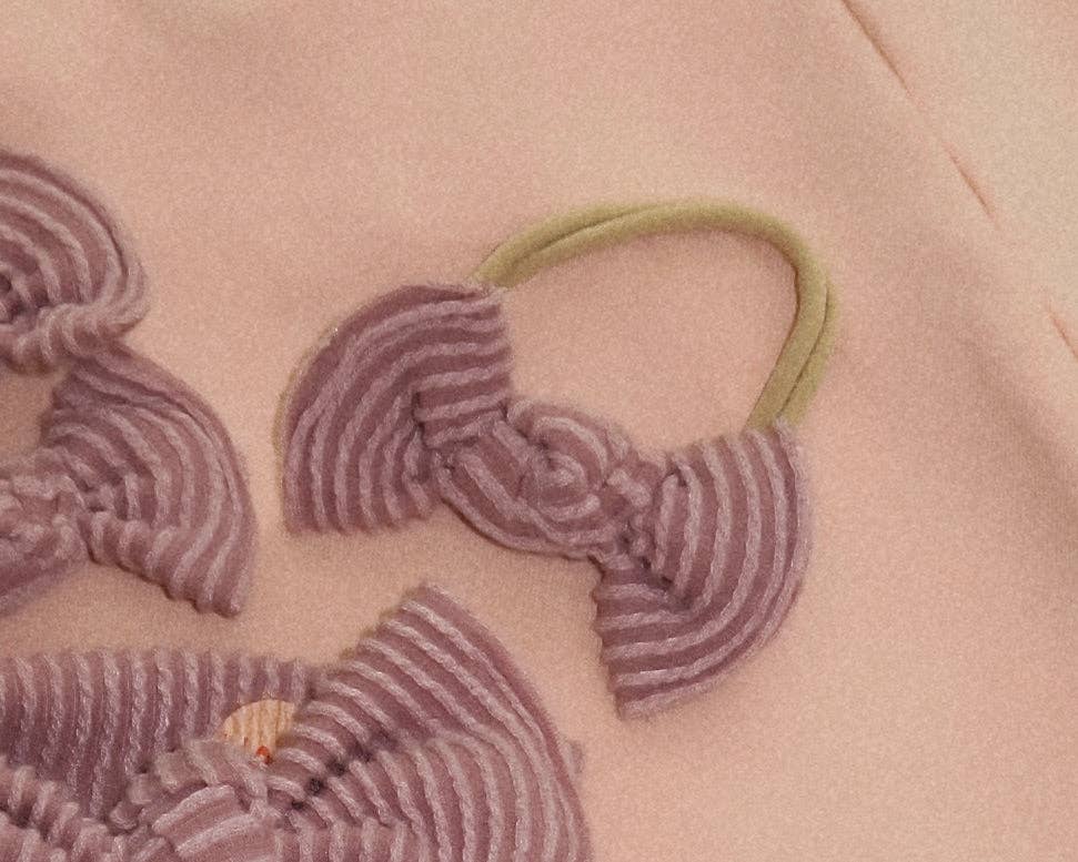 Mauve Wavy Ribbed BloomCLIPS or Nylon Headband