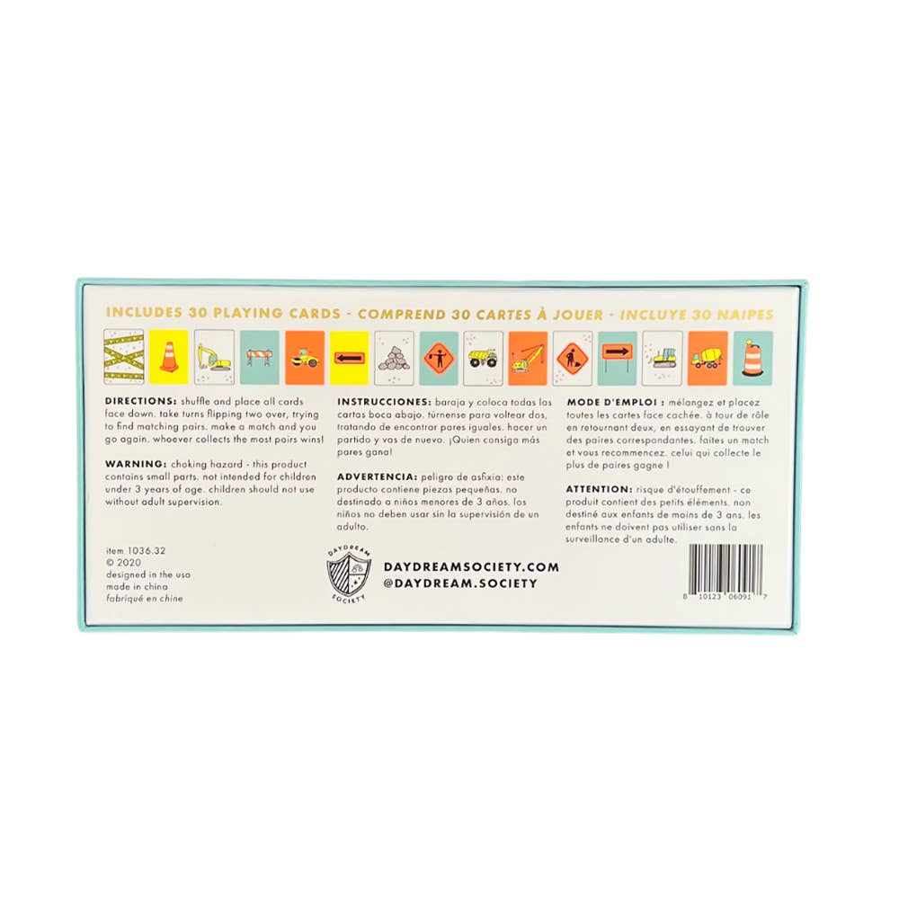 Under Construction Memory Match Game - 1 pk.