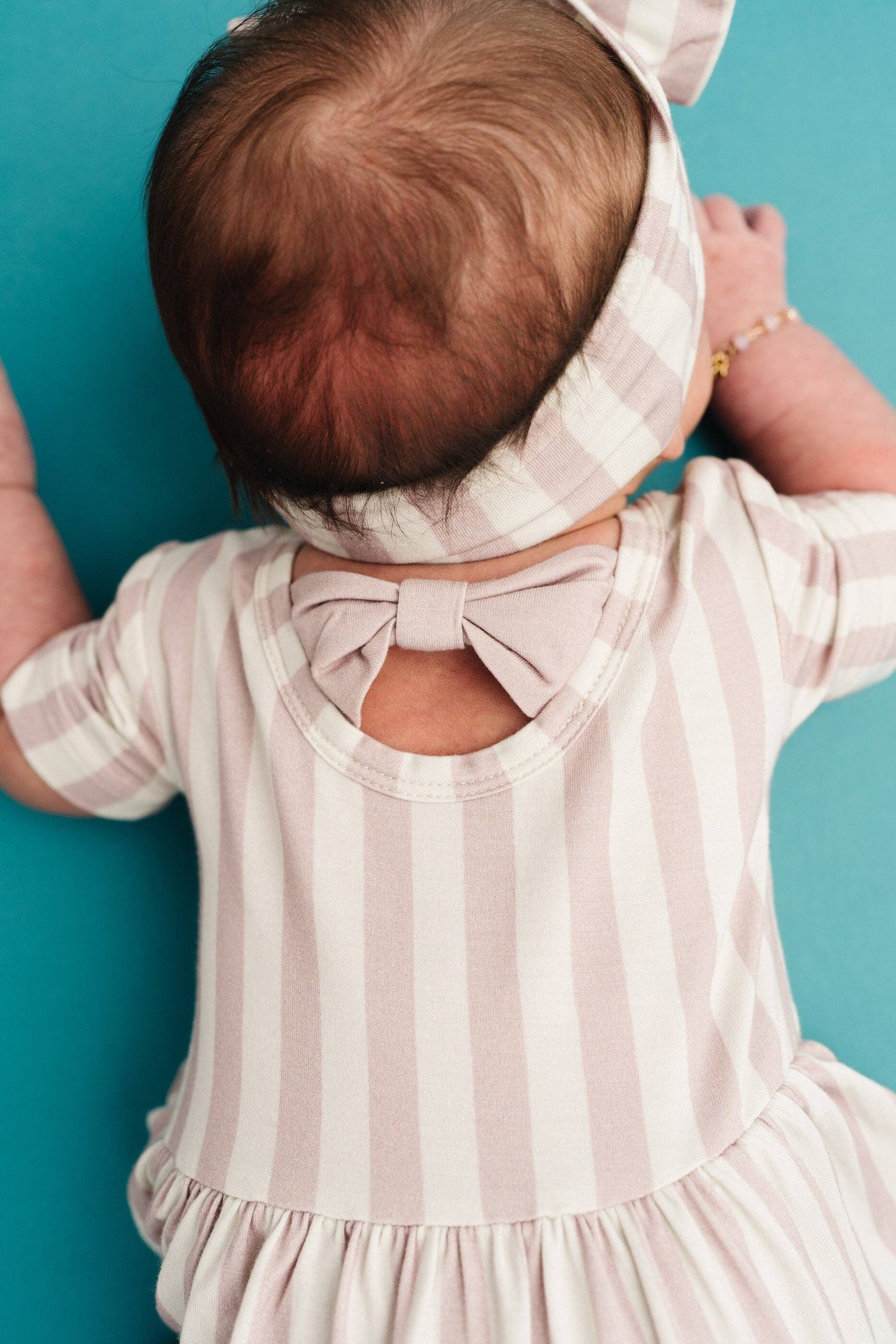 Blush Stripe Bodysuit Bamboo Dress