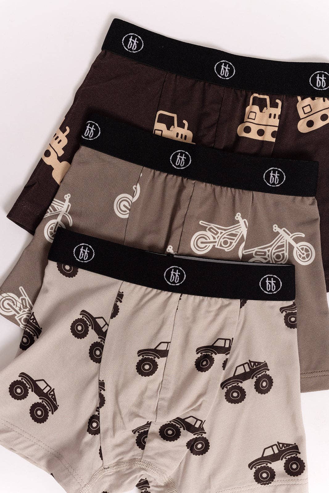 Bamboo Boxers (3 Pack) | Dirt Bike, Bulldozer & Monster Truck