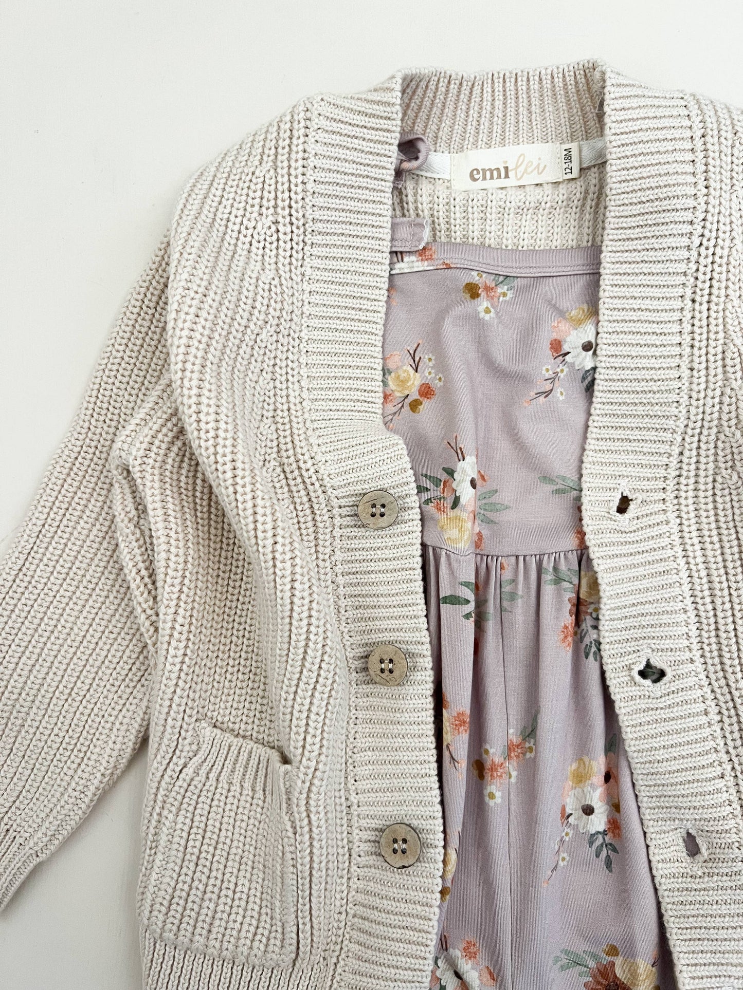 Toddler Chunky Knit Organic Cotton Cardigan