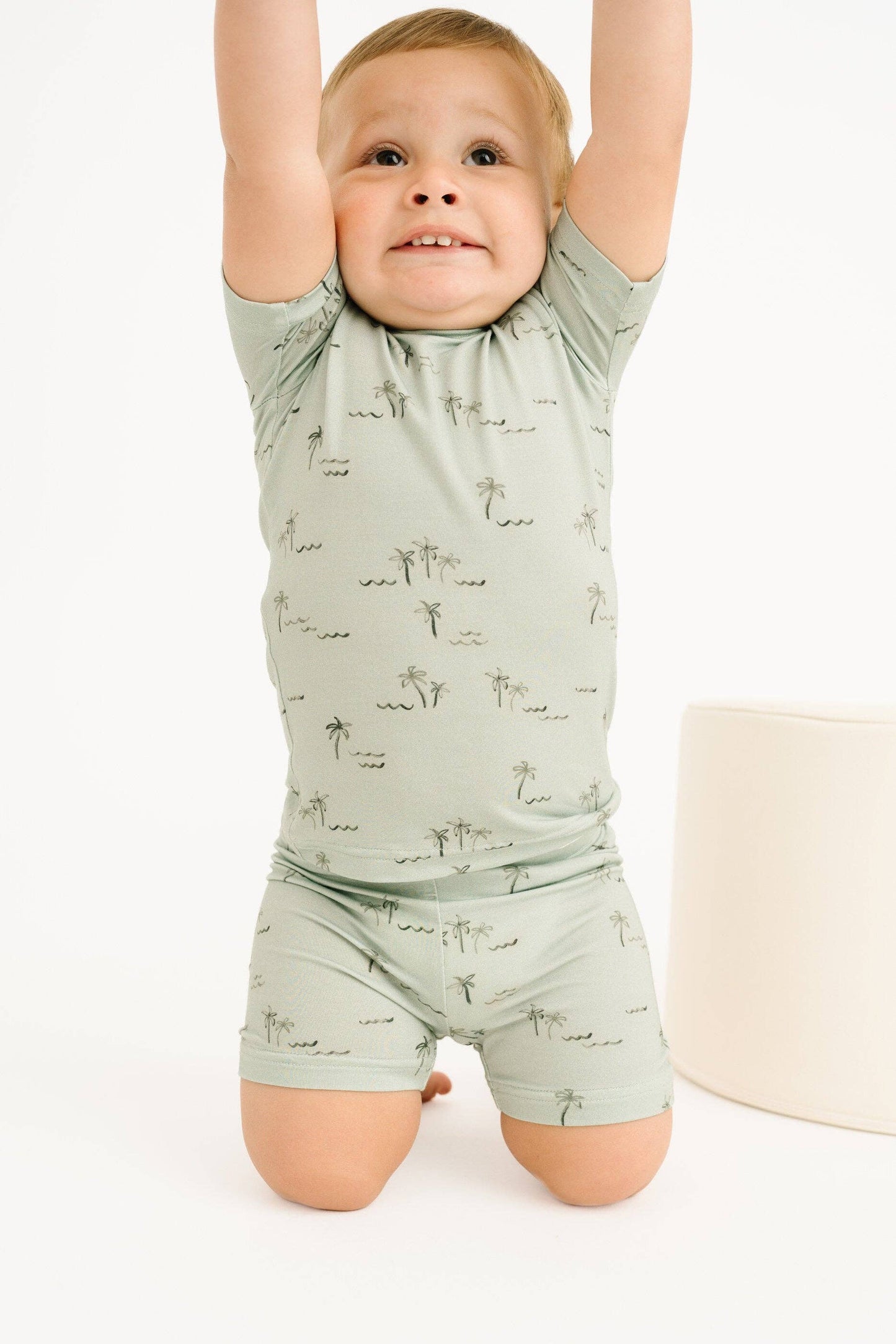 Palm Breeze Bamboo Shorts Set
