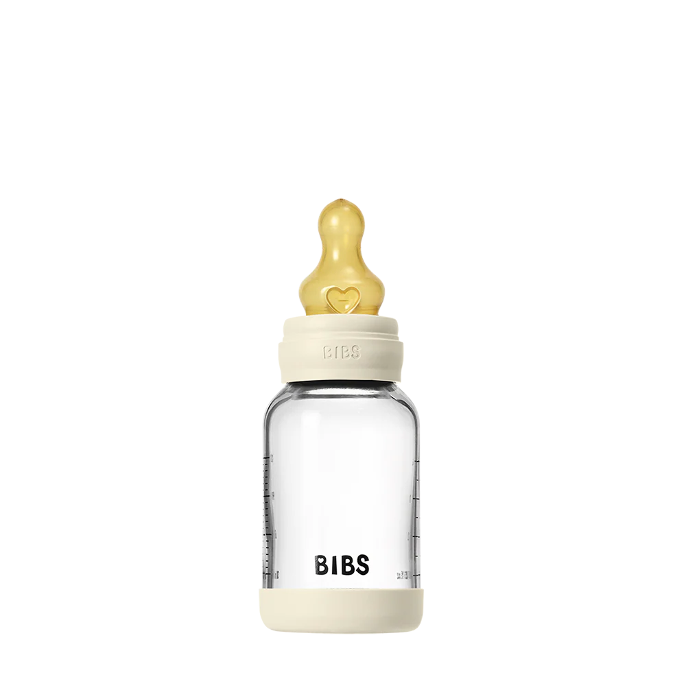 Baby Glass Bottle Set 4oz Latex - Ivory