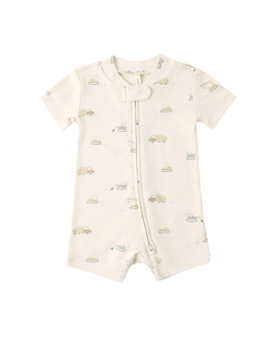 Zip Short Sleeve Sleeper || Construction Trucks