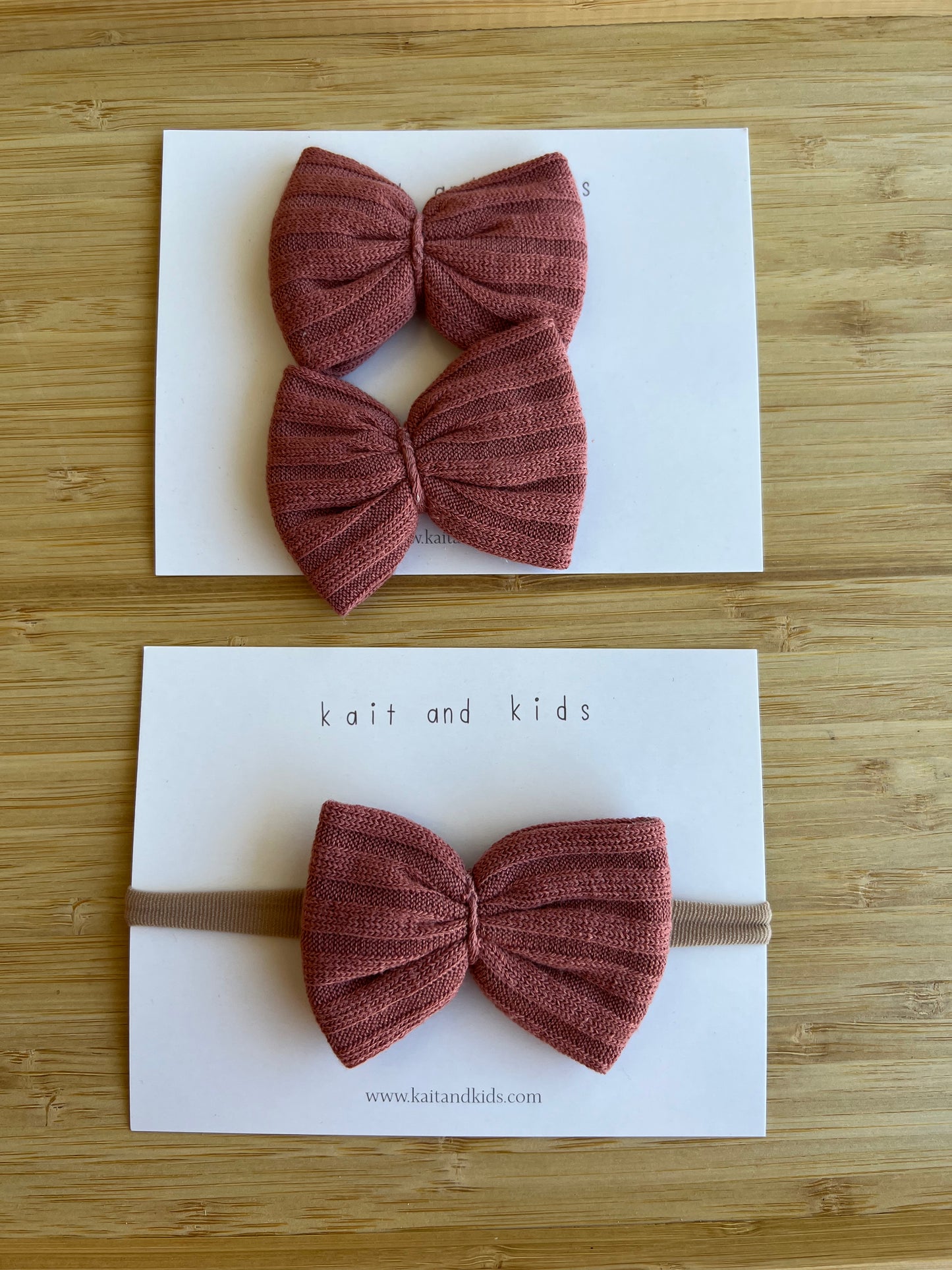 Kait and Kids Bows - Knitted Berry
