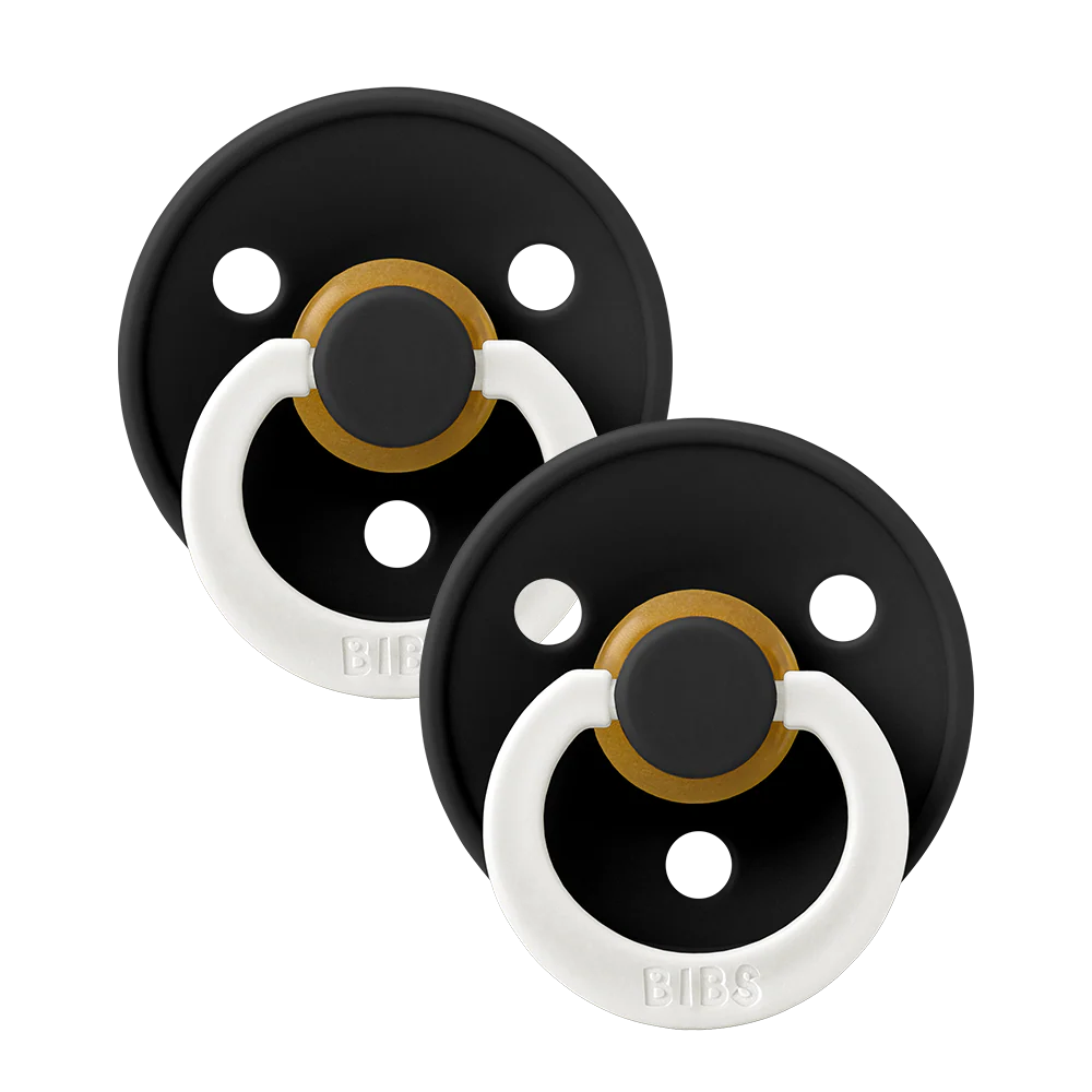 BIBS Colour 2 PACK Black GLOW/Black