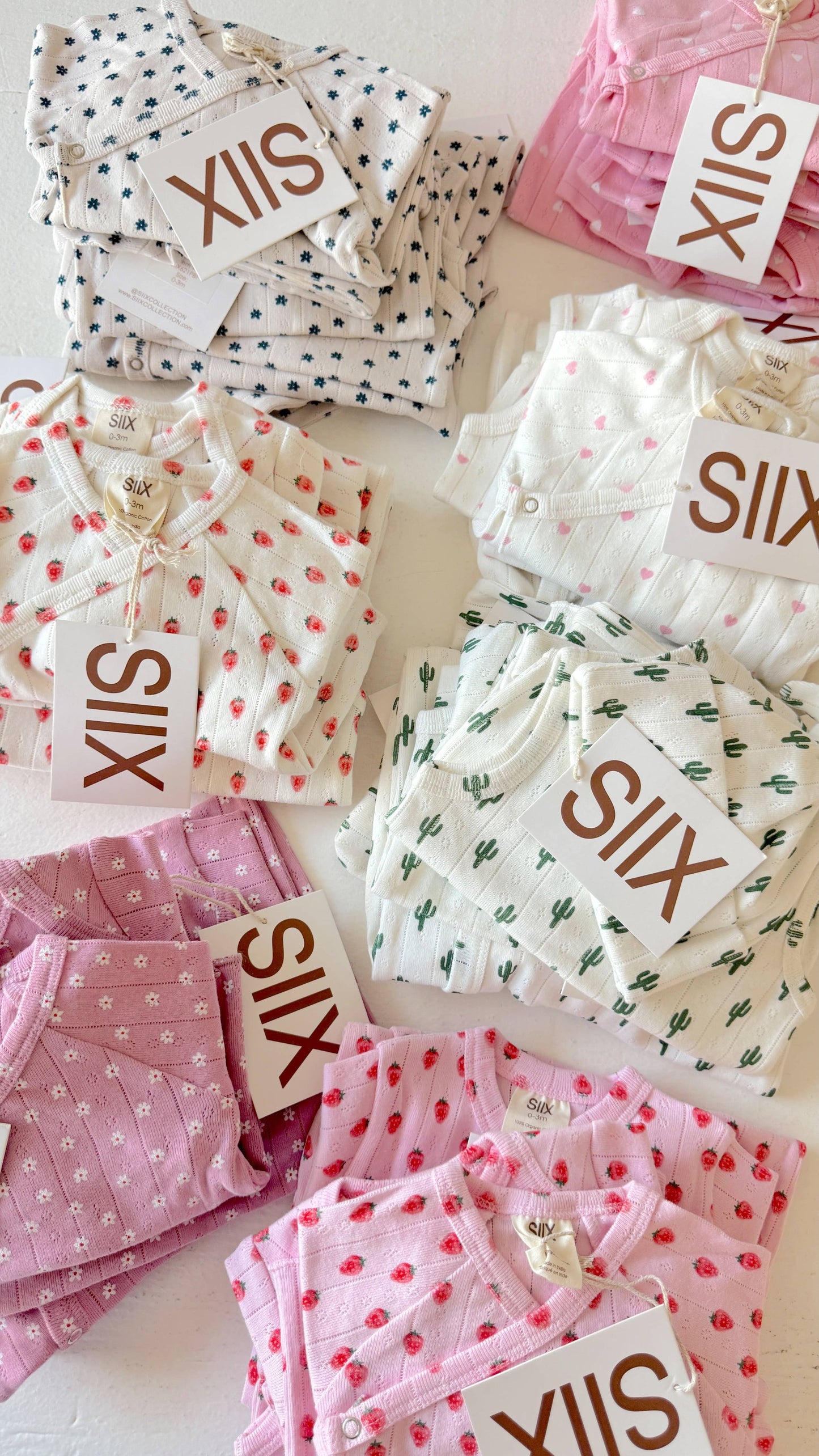 Pink Strawberry / Organic Pointelle Summer Set