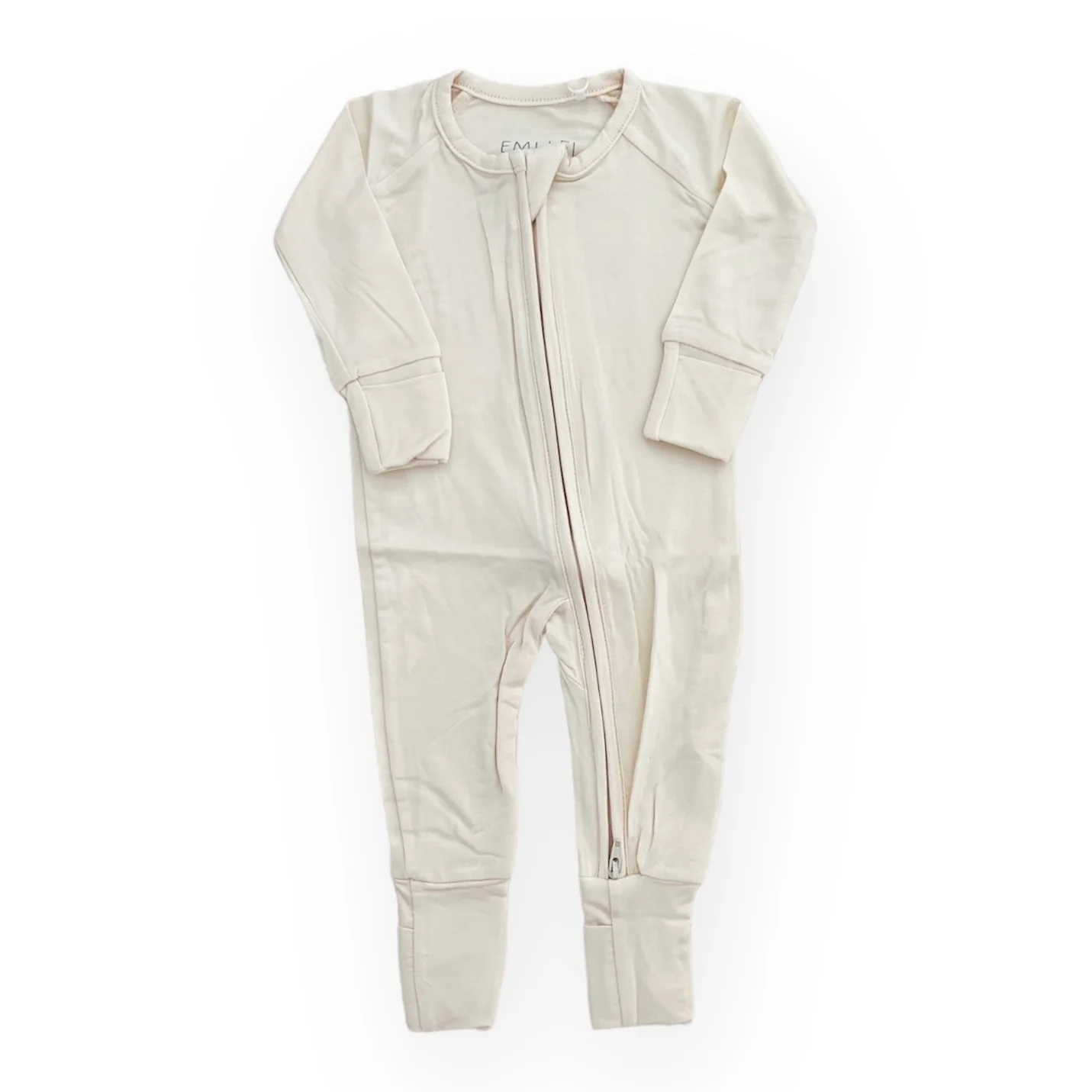 Bamboo Convertible Baby Footie Romper Pajama - Oat
