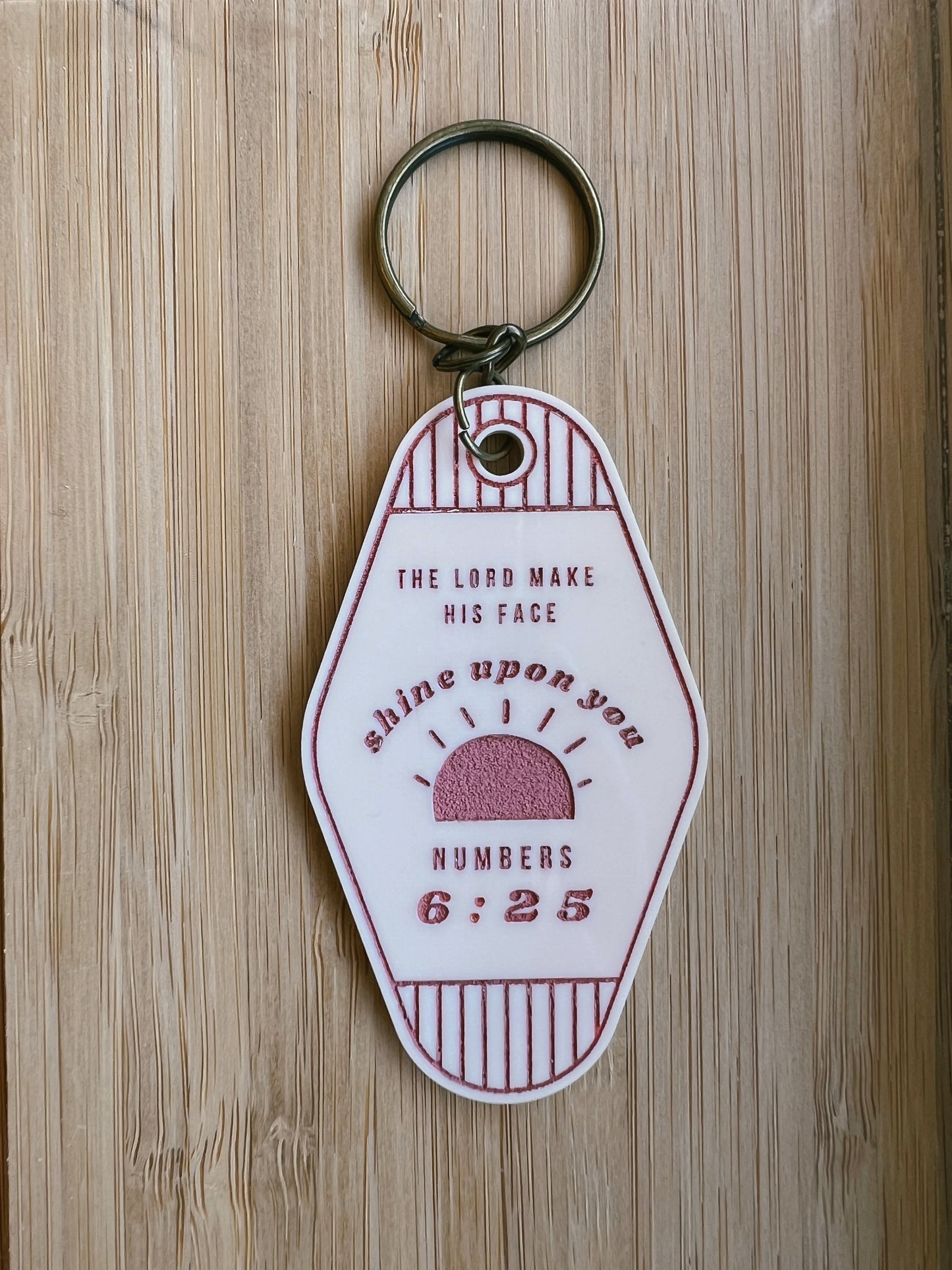 “Numbers 6:25” Motel Style Keychain