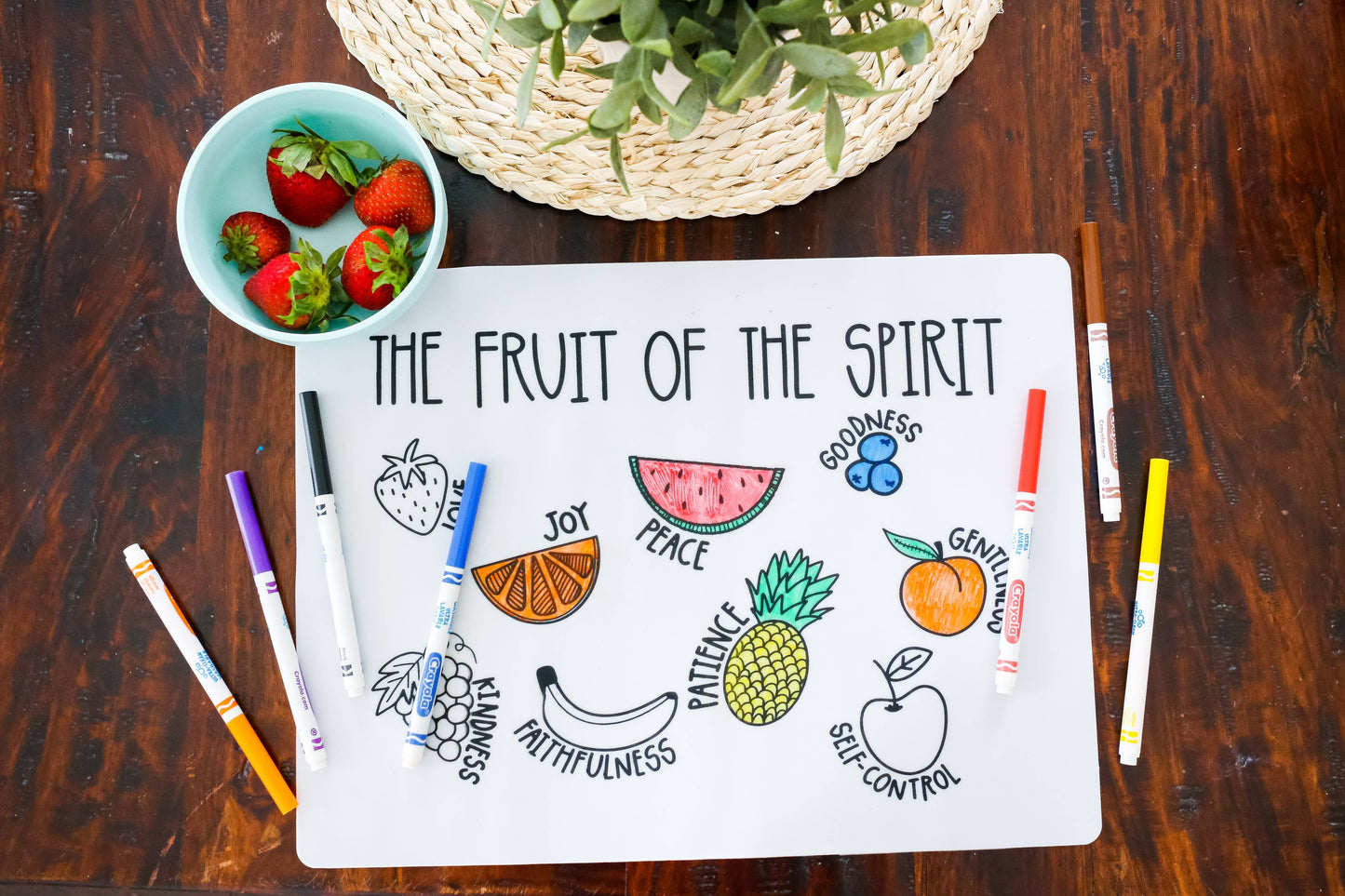 Fruit of the Spirit Coloring Mat