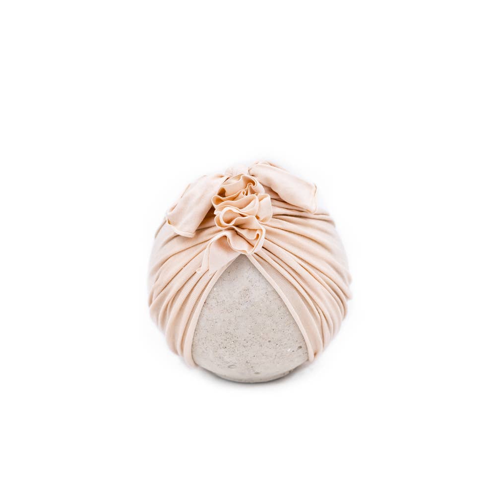 Vintage Head Wrap Hat - Cream