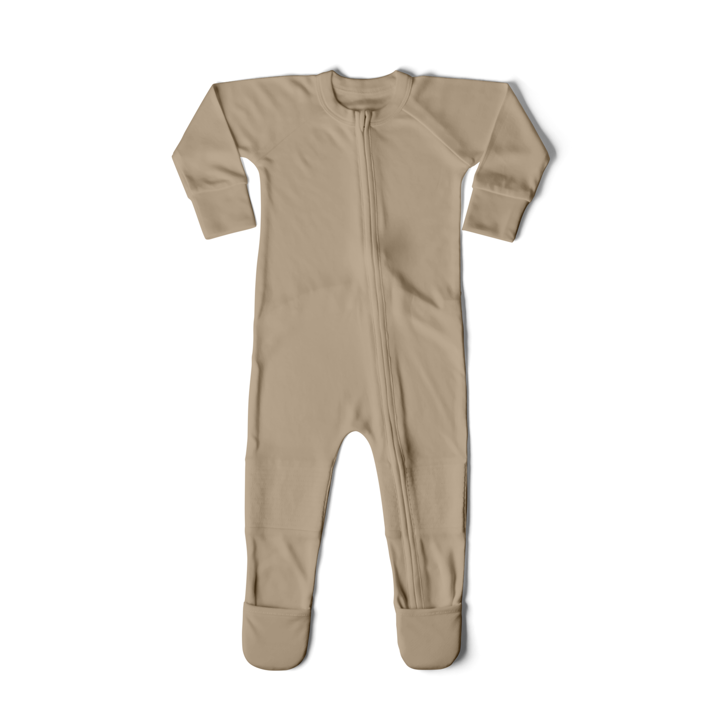 Viscose Bamboo + Organic Cotton Zipper Jumpsuit - Sandstone