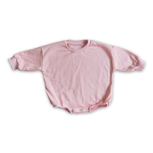 Pink Cotton Sweater Romper