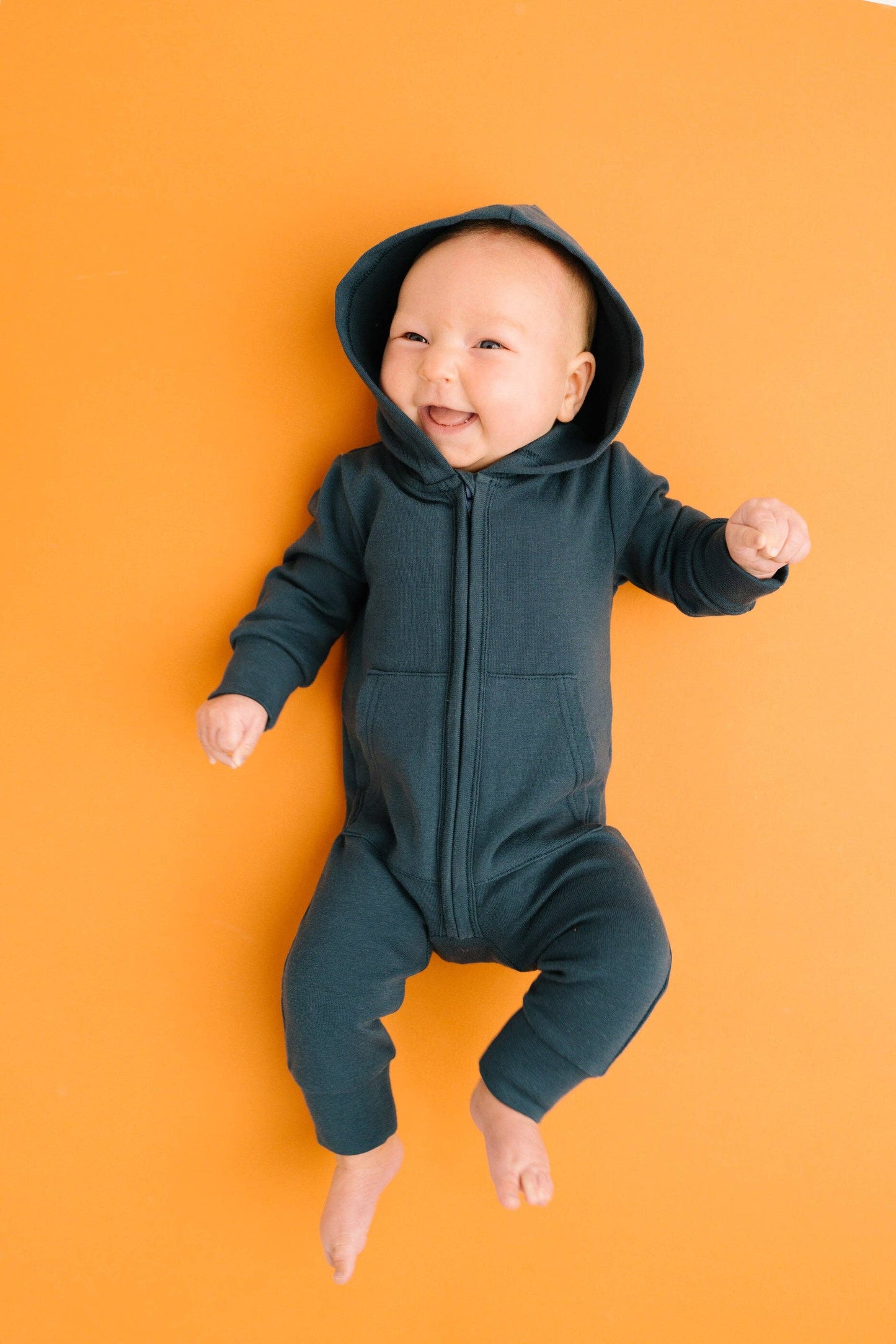 Navy Hoodie Jumpsuit