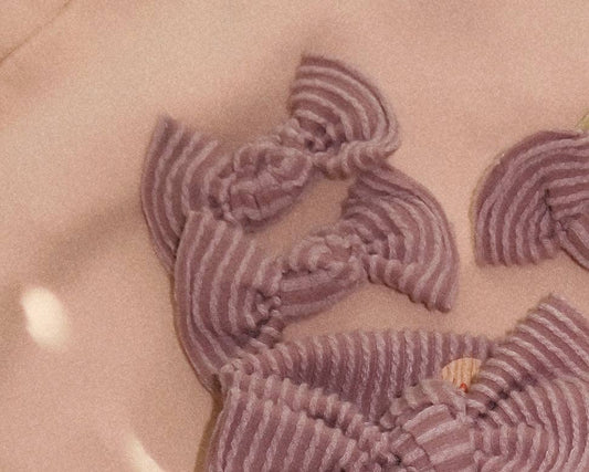 Mauve Wavy Ribbed BloomCLIPS or Nylon Headband