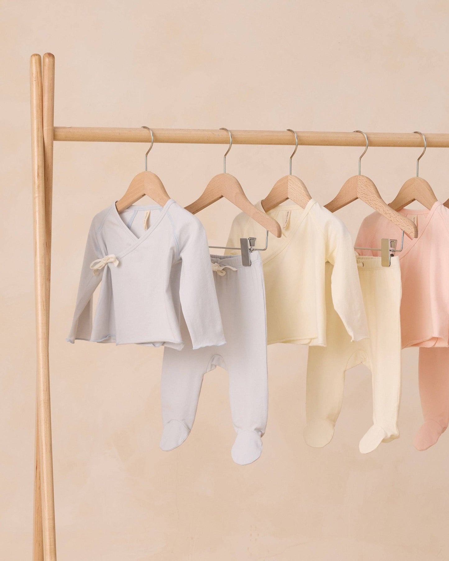 Wrap Top + Footed Pant Set || Fog