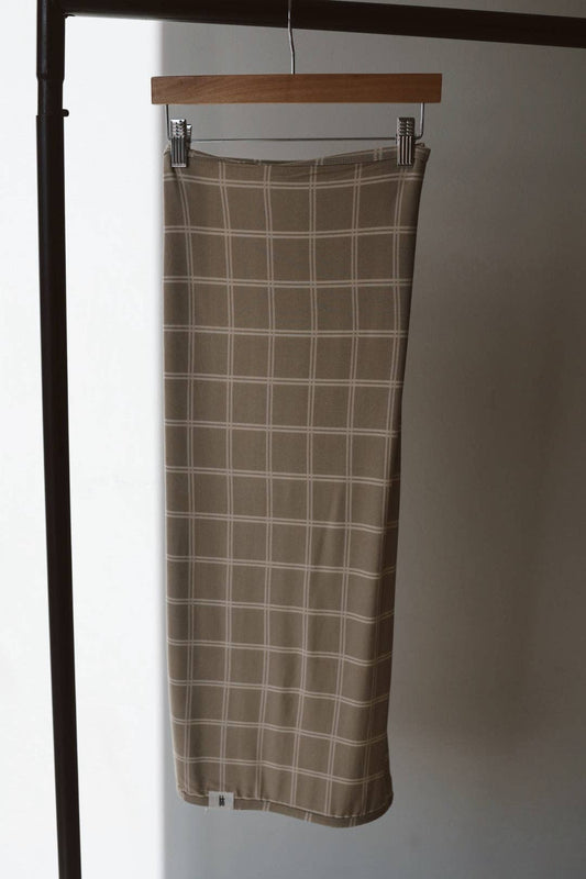 Bamboo Swaddle | Linen Grid