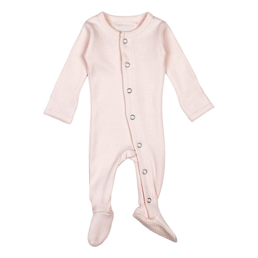 Organic Snap Footie in Blush