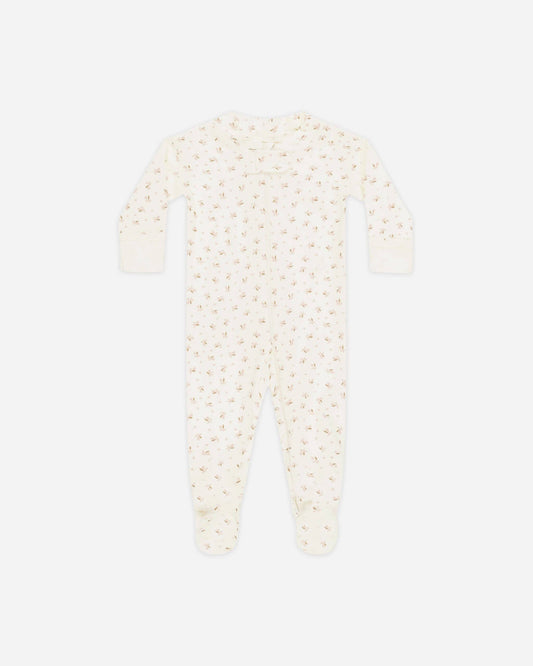 Zip Longsleeve Sleeper Footie || Fleur