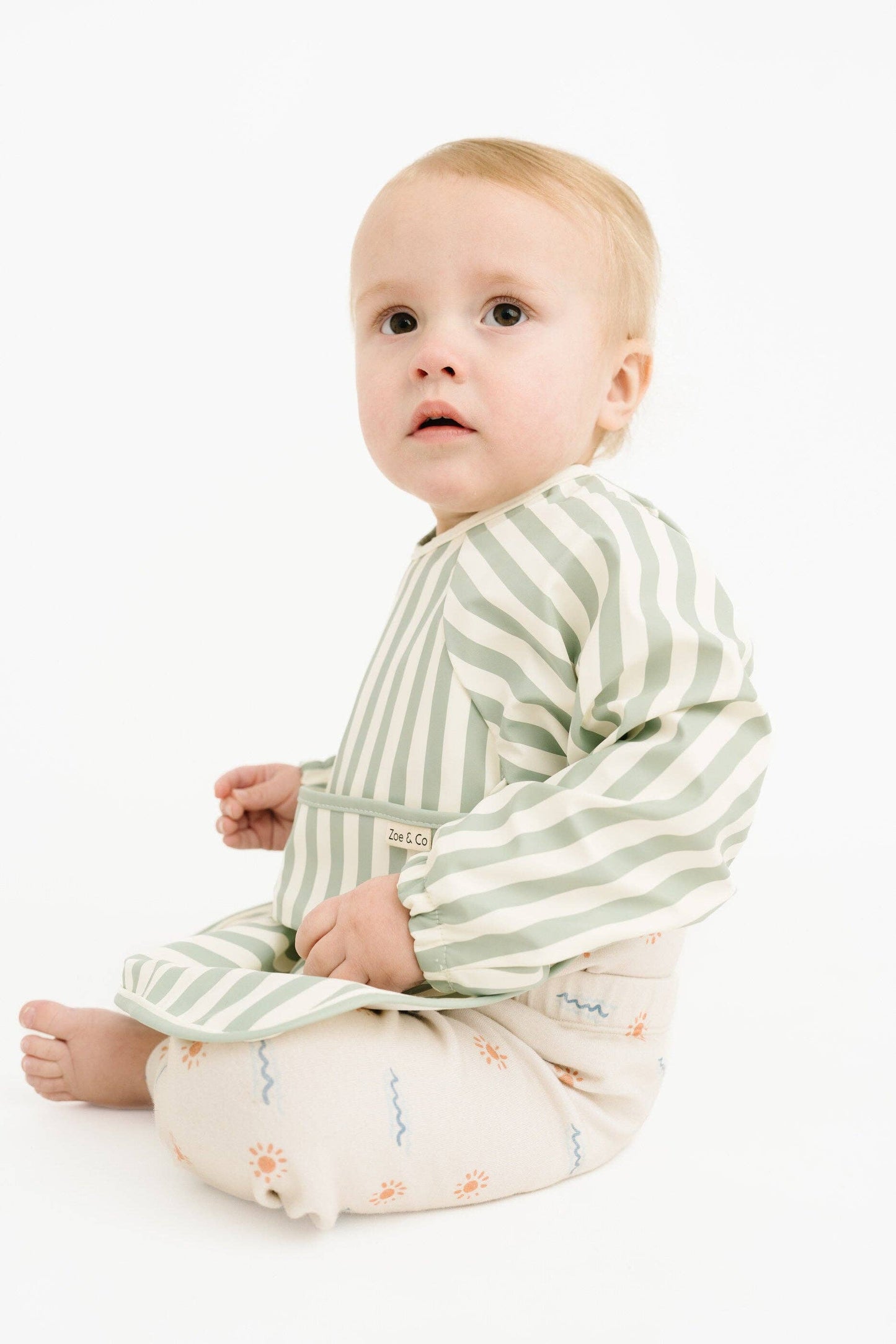 Minty Stripe Bib