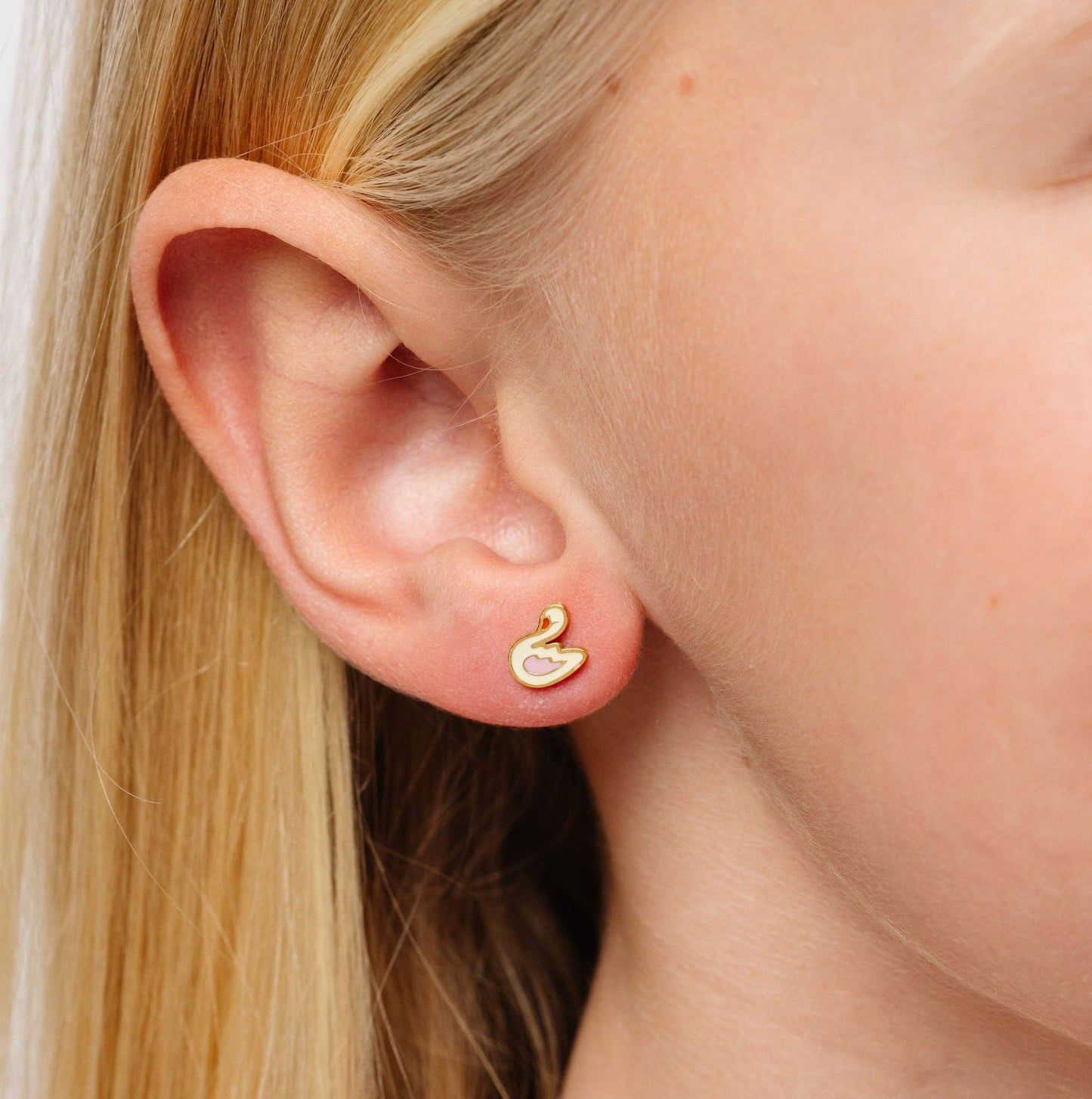 Swan Stud Earrings
