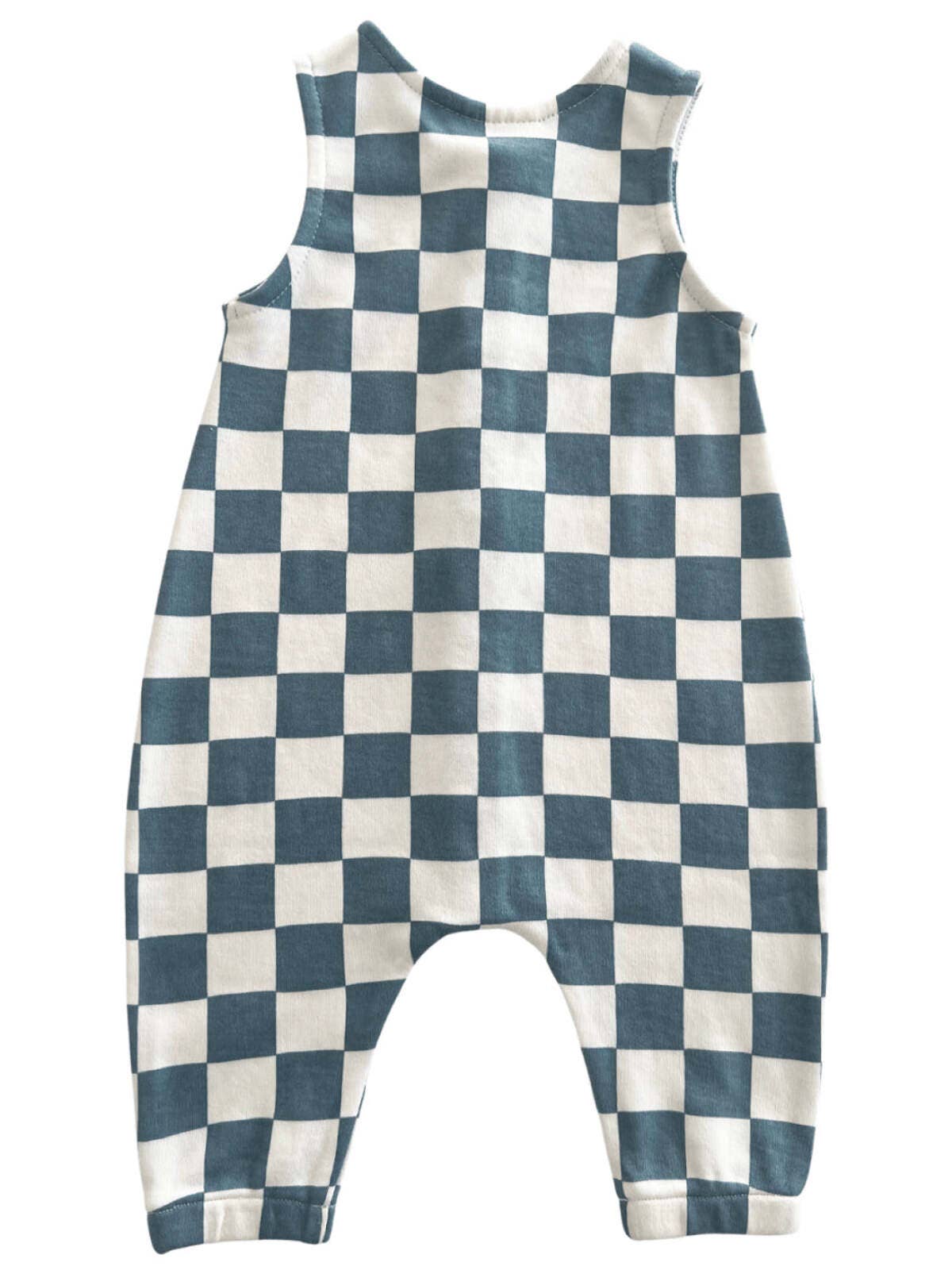 Blueberry Muffin Checkerboard / Organic Bay Jumpsuit