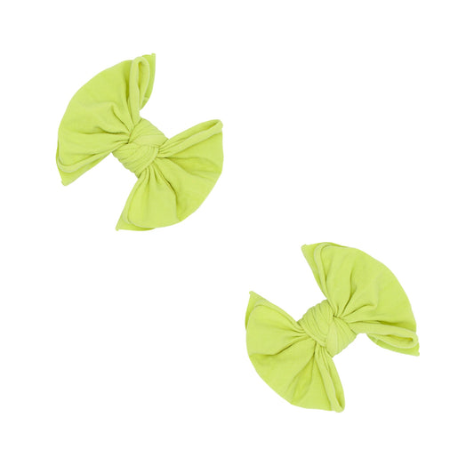 2PK BABY FAB CLIPS: citron