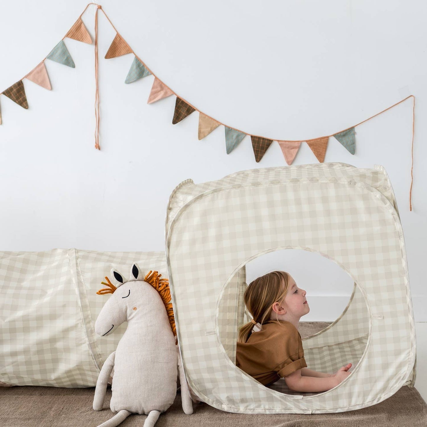 Kids 3-in-1 Play Tent & Tunnel Set with Recycled Fabric