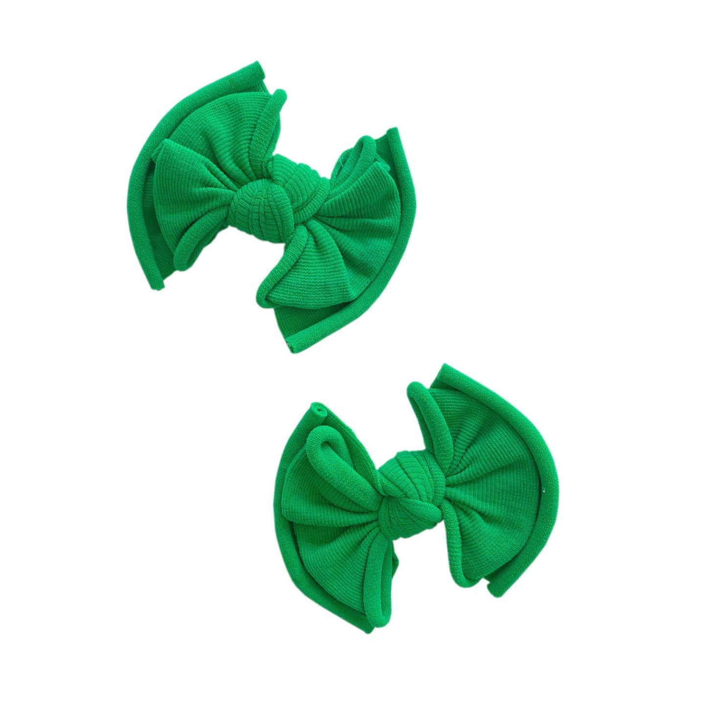 2PK BABY FAB CLIPS: kelly green