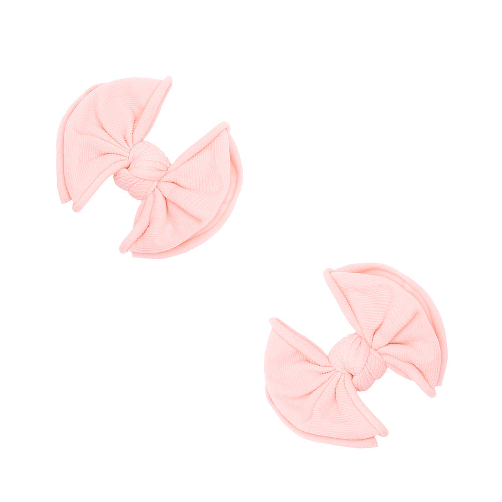 2PK BABY FAB CLIPS: rose quartz