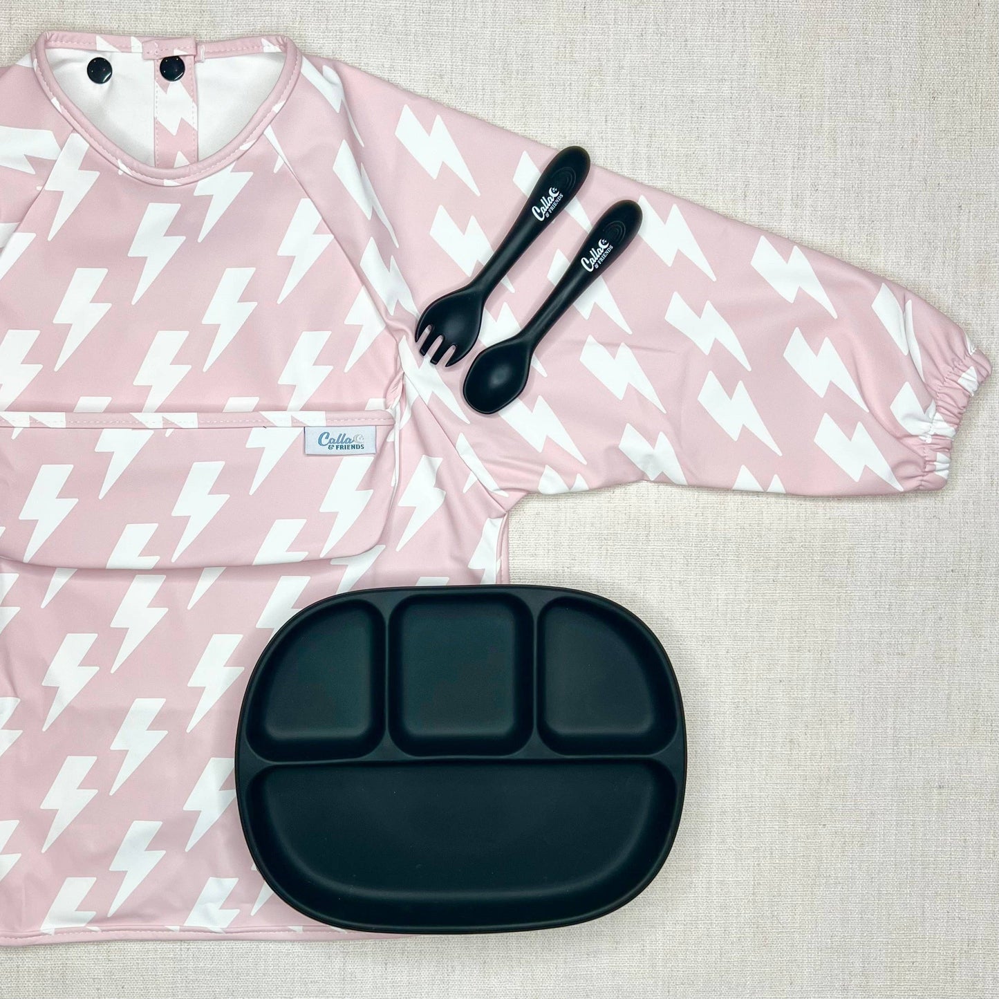 The Grayson Long Sleeve Bib - Lightning Bolts