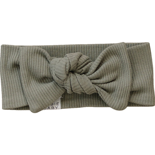 Green Organic Cotton Ribbed Head Wrap