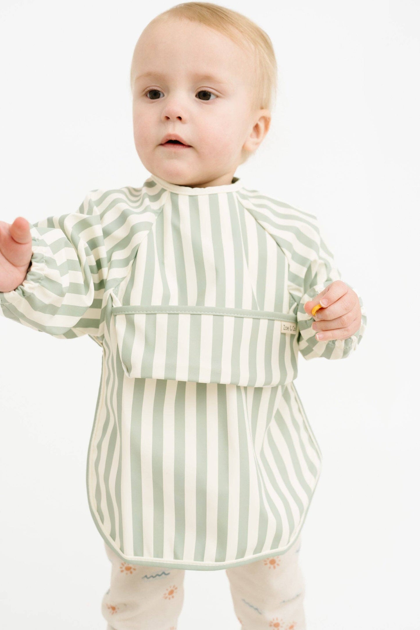 Minty Stripe Bib