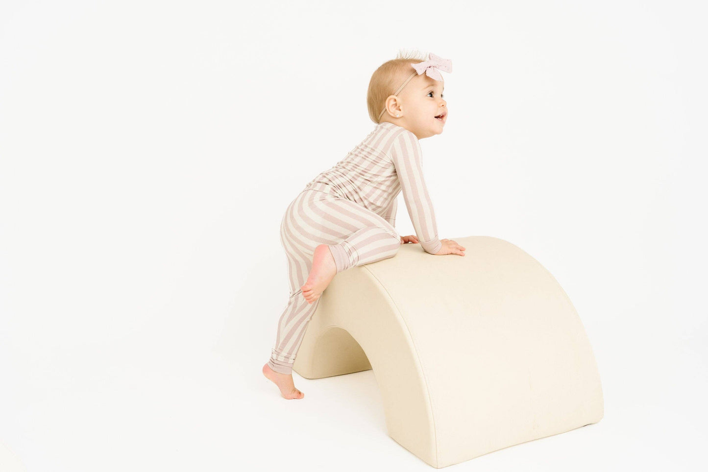 Blush Stripe Bamboo Set