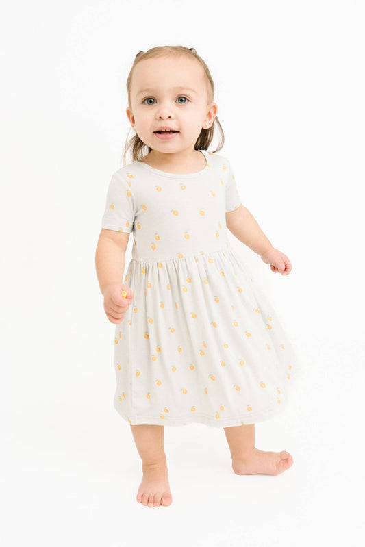 Lemon Delight Short Sleeve Bamboo Dress