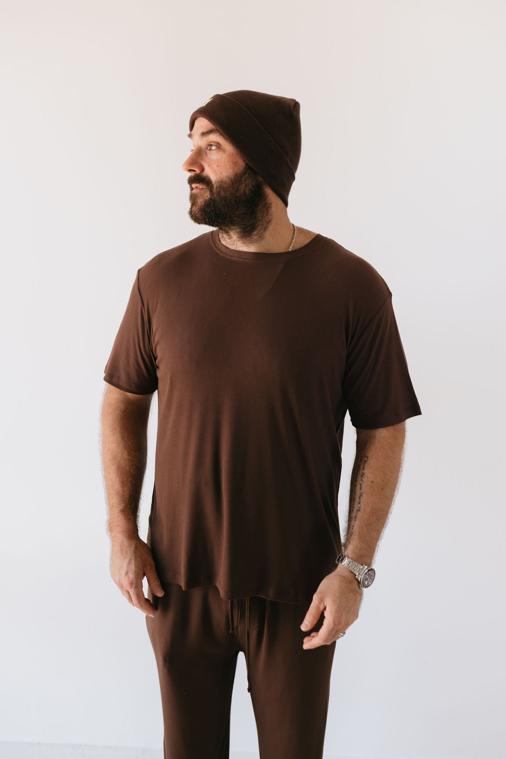 Men's Bamboo Short Sleeve Pajama | Coffee Bean
