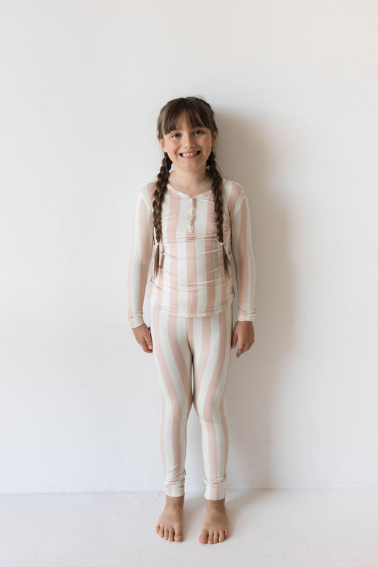 Bamboo Two Piece Pajamas | Candy stripe