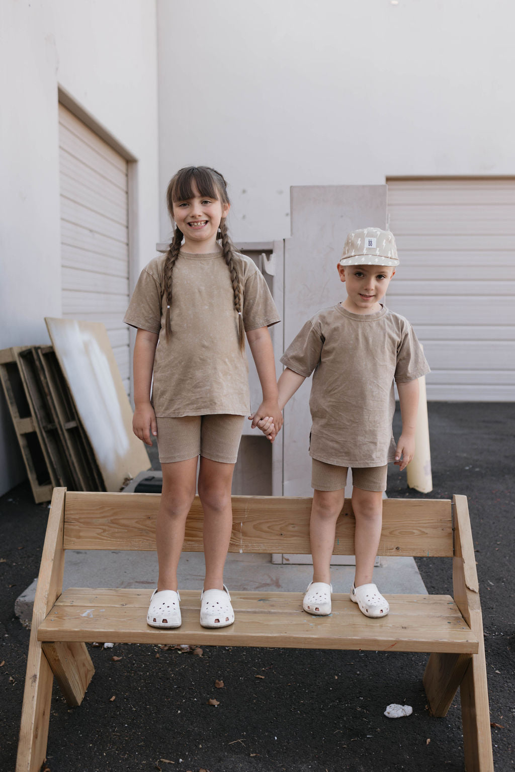 Children's Short Set | Vintage Washed Espresso