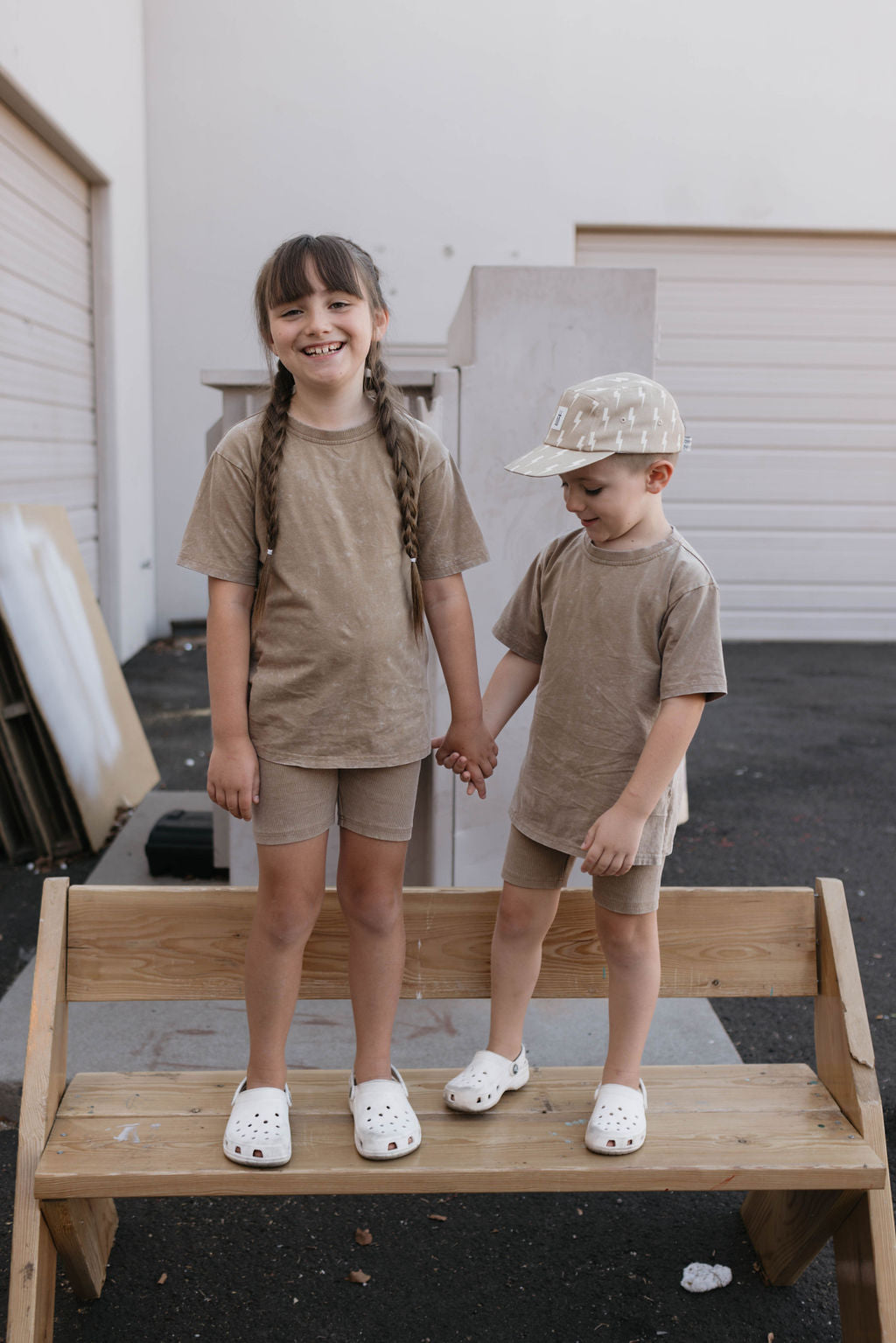 Children's Short Set | Vintage Washed Espresso