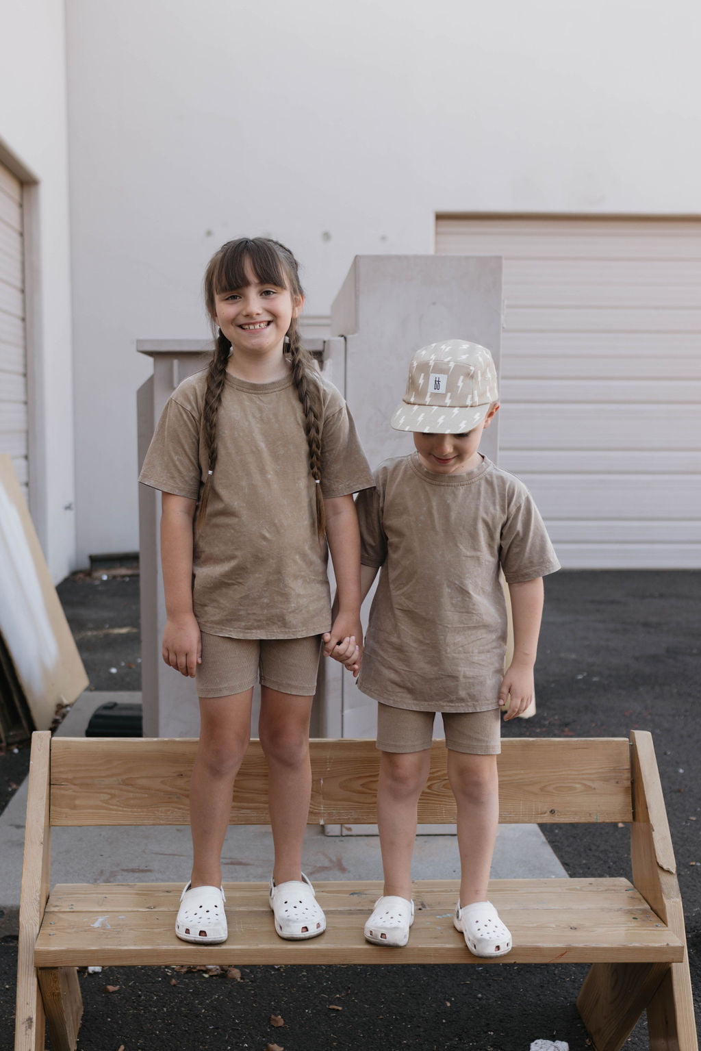 Children's Short Set | Vintage Washed Espresso