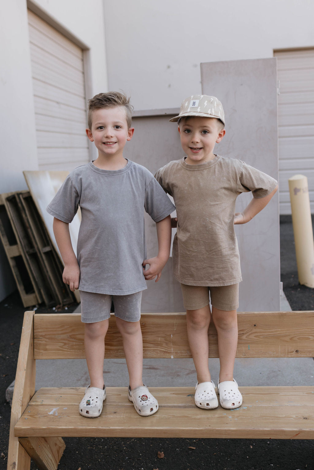 Children's Short Set | Vintage Washed Espresso