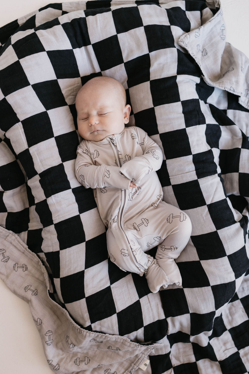 Reversible Quilt  | Arm Day + Black & Grey Checkerboard