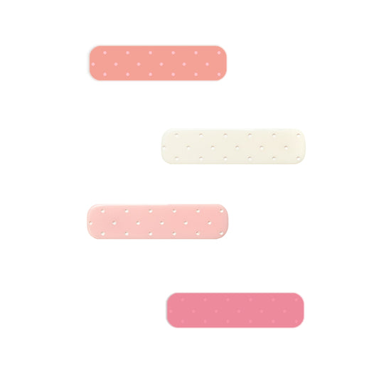 4pk ENGRAVED BAR CLIPS: dotty