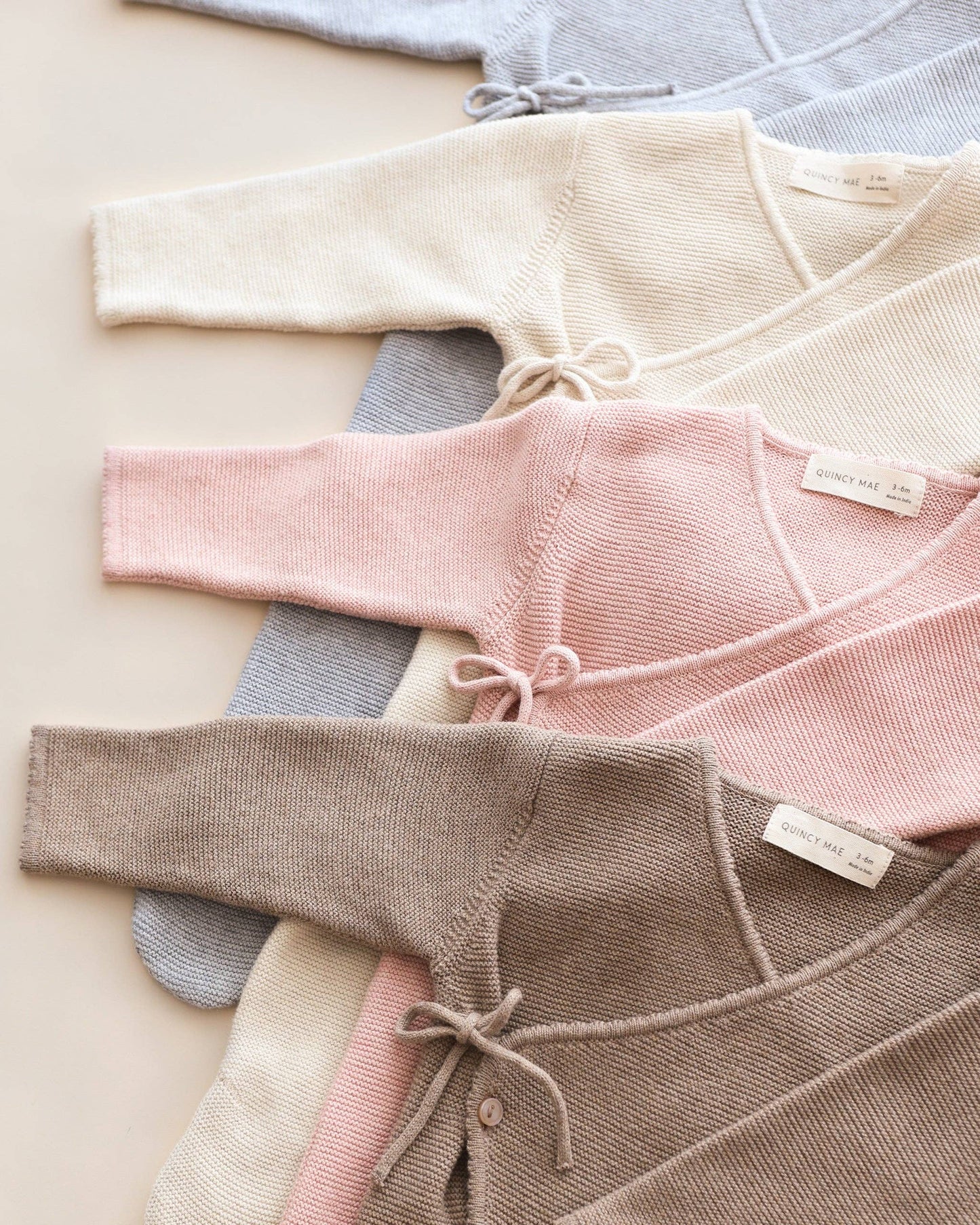 Wrap Knit Footie || Heathered Natural