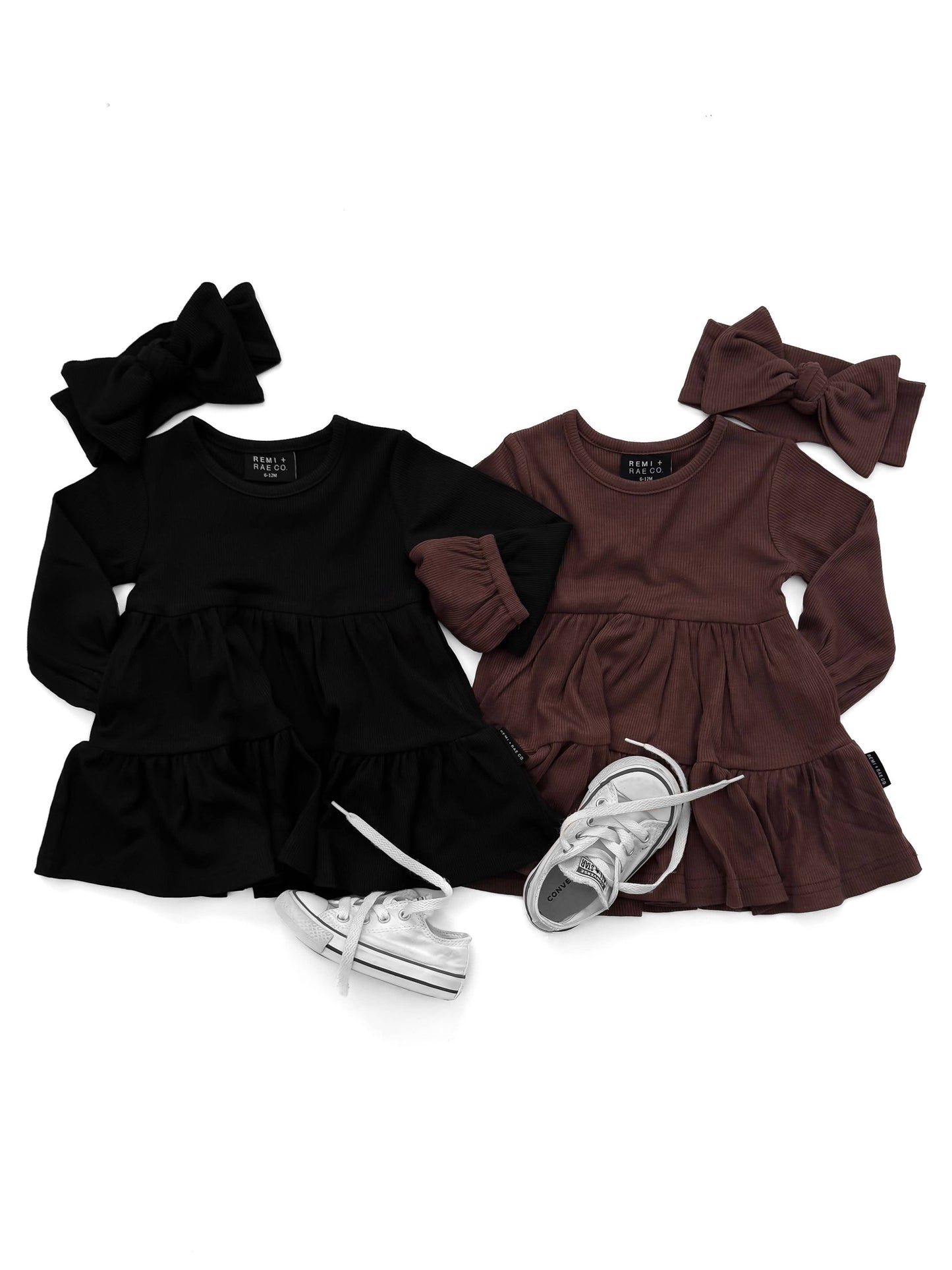 BAMBOO RIBBED BOW - BLACK