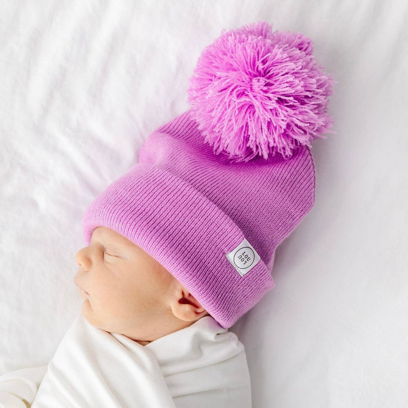 Lou Lou Beanie with Pom - Orchid Purple