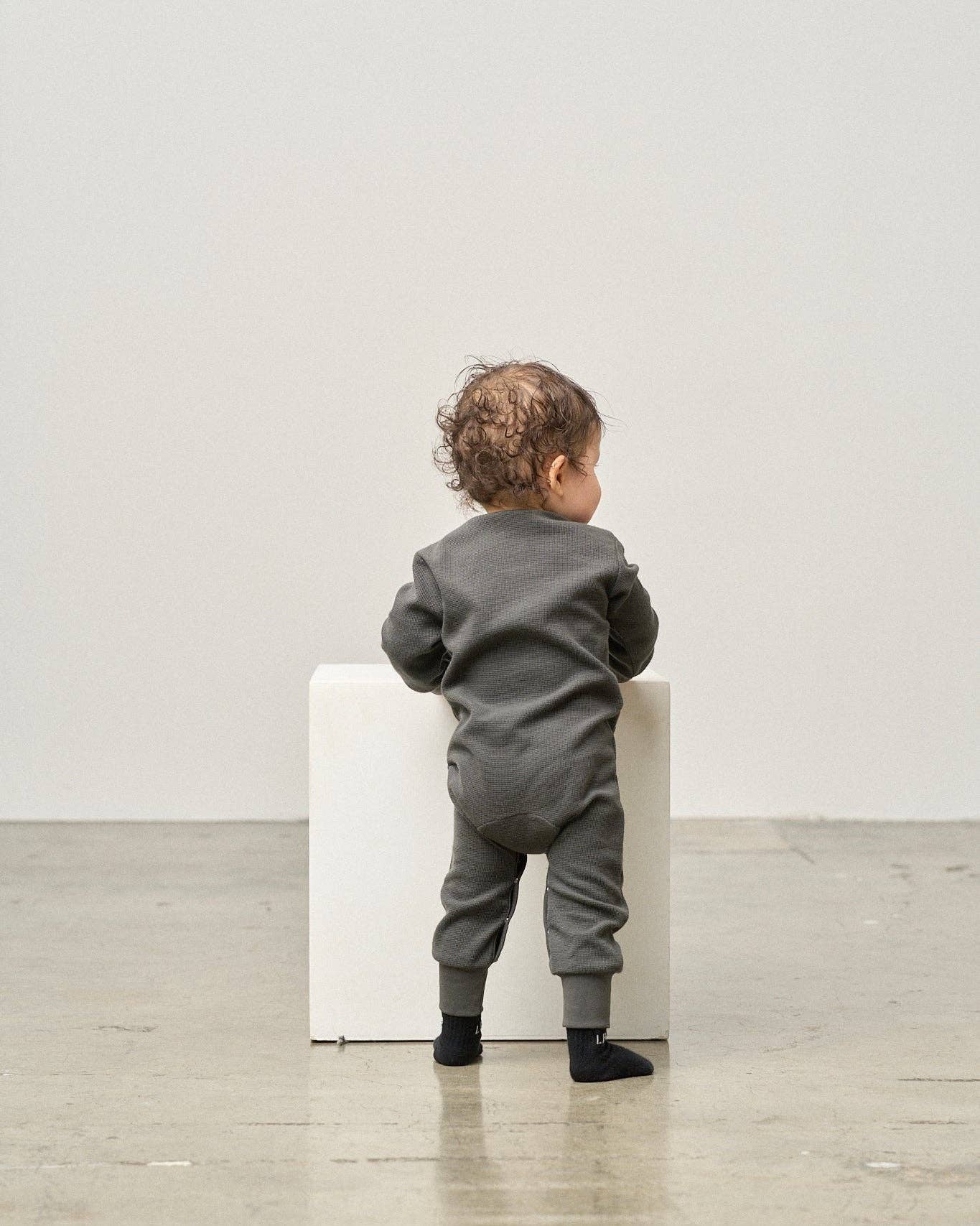 Waffle Romper - Shadow