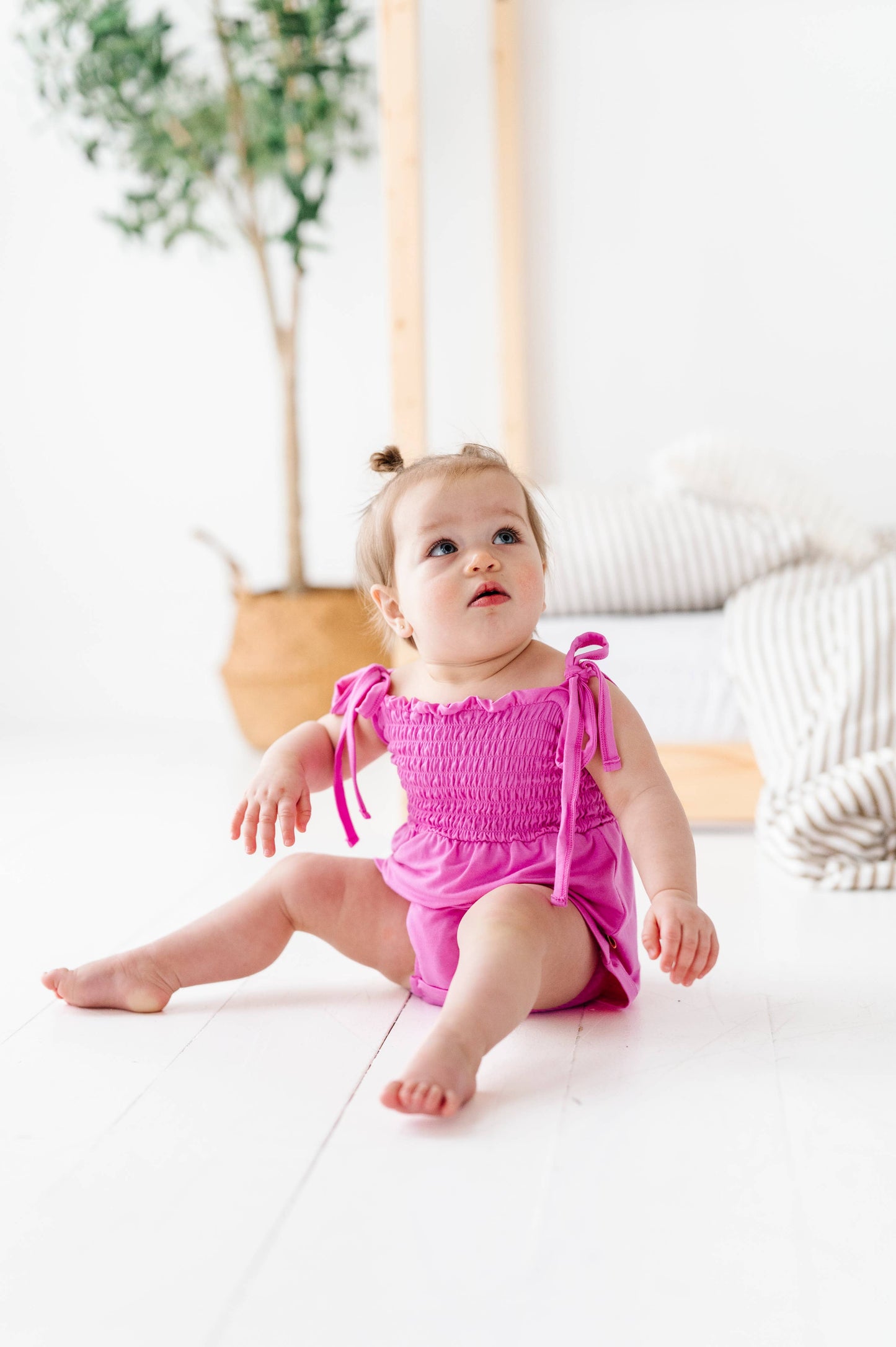 Smocked Infant Dress-Pink