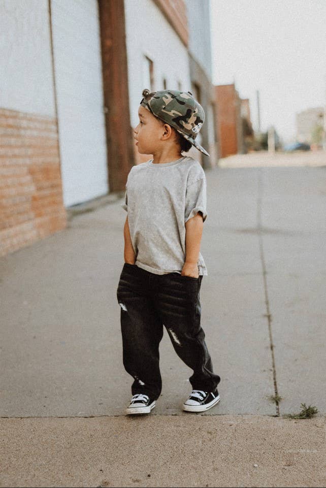 Toddler Relaxed Straight Washed Black Jeans