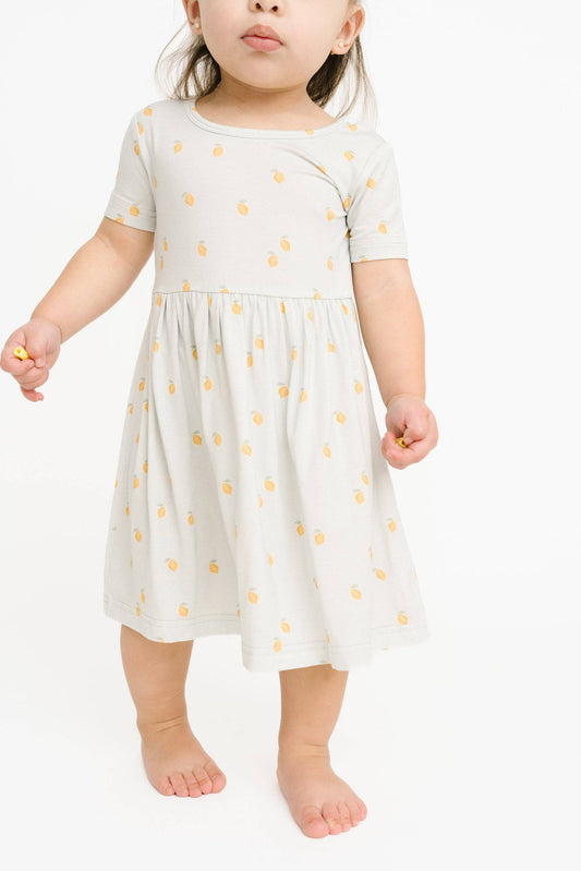 Lemon Delight Short Sleeve Bamboo Dress